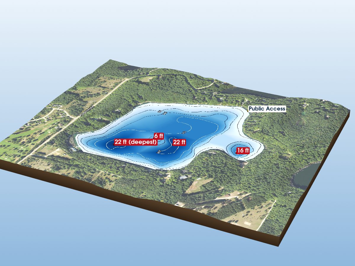 Depth map of Lake Twentyseven