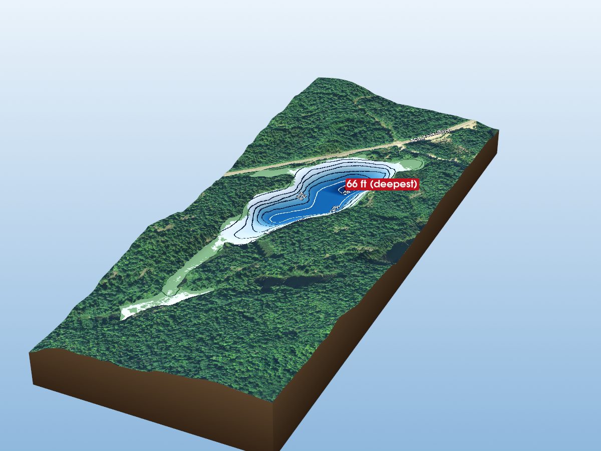 Depth map of Lake Twentythree