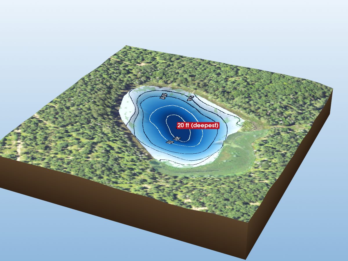 Depth map of Lake Twentythree