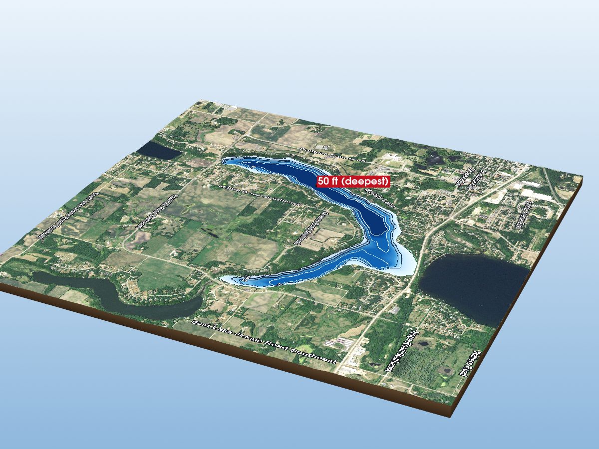 Depth map of Lake Victoria
