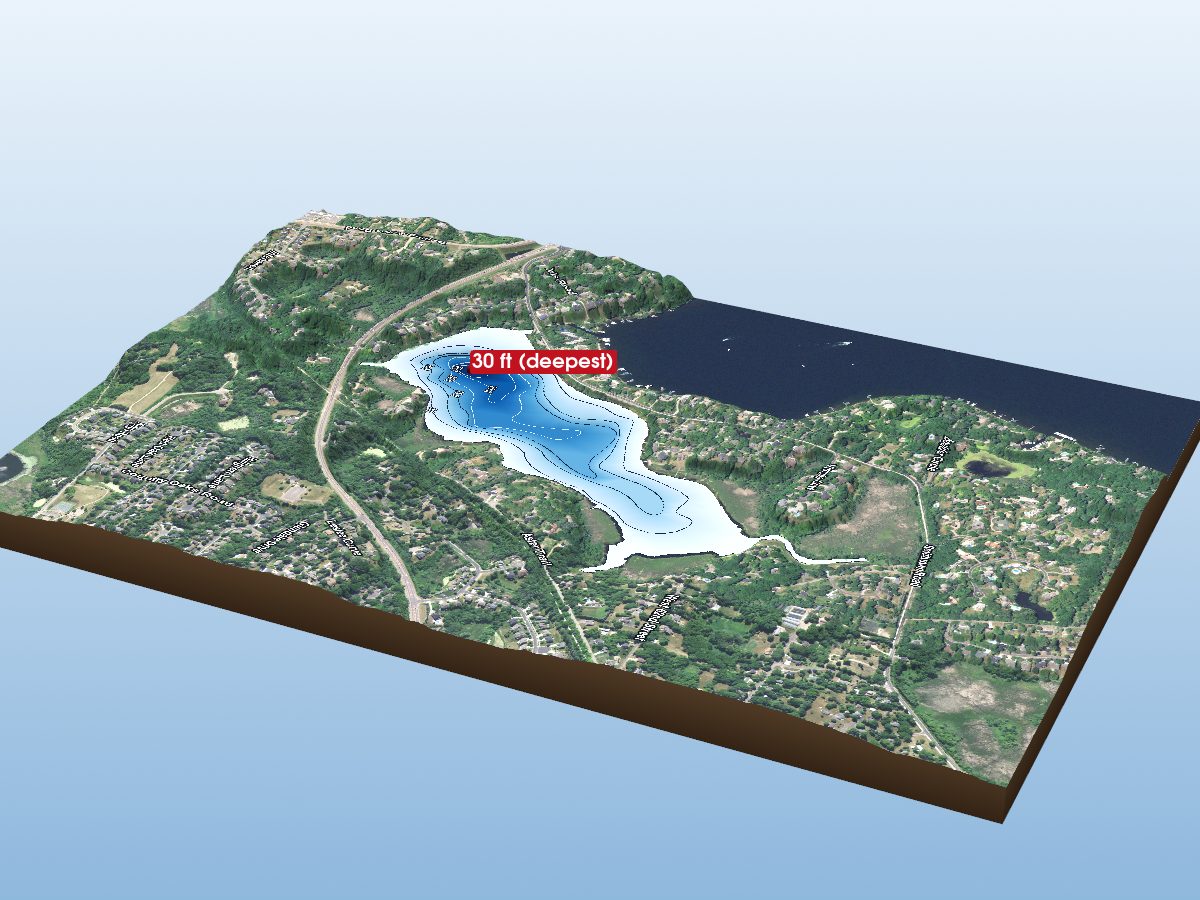 Depth map of Lake Virginia