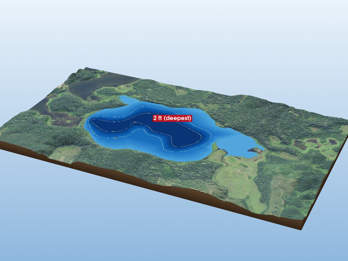 Depth map of Lake Wahbegon