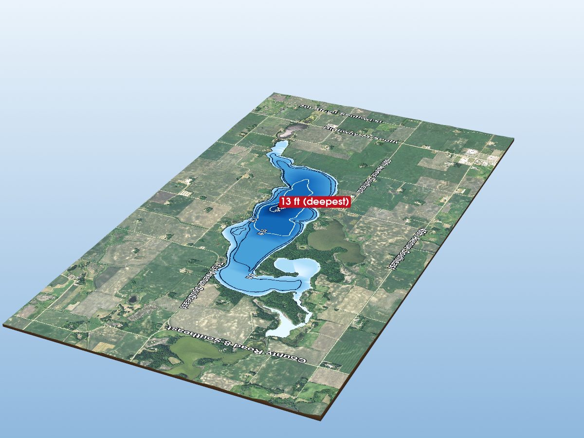 Depth map of Lake Wakanda (Main Basin)