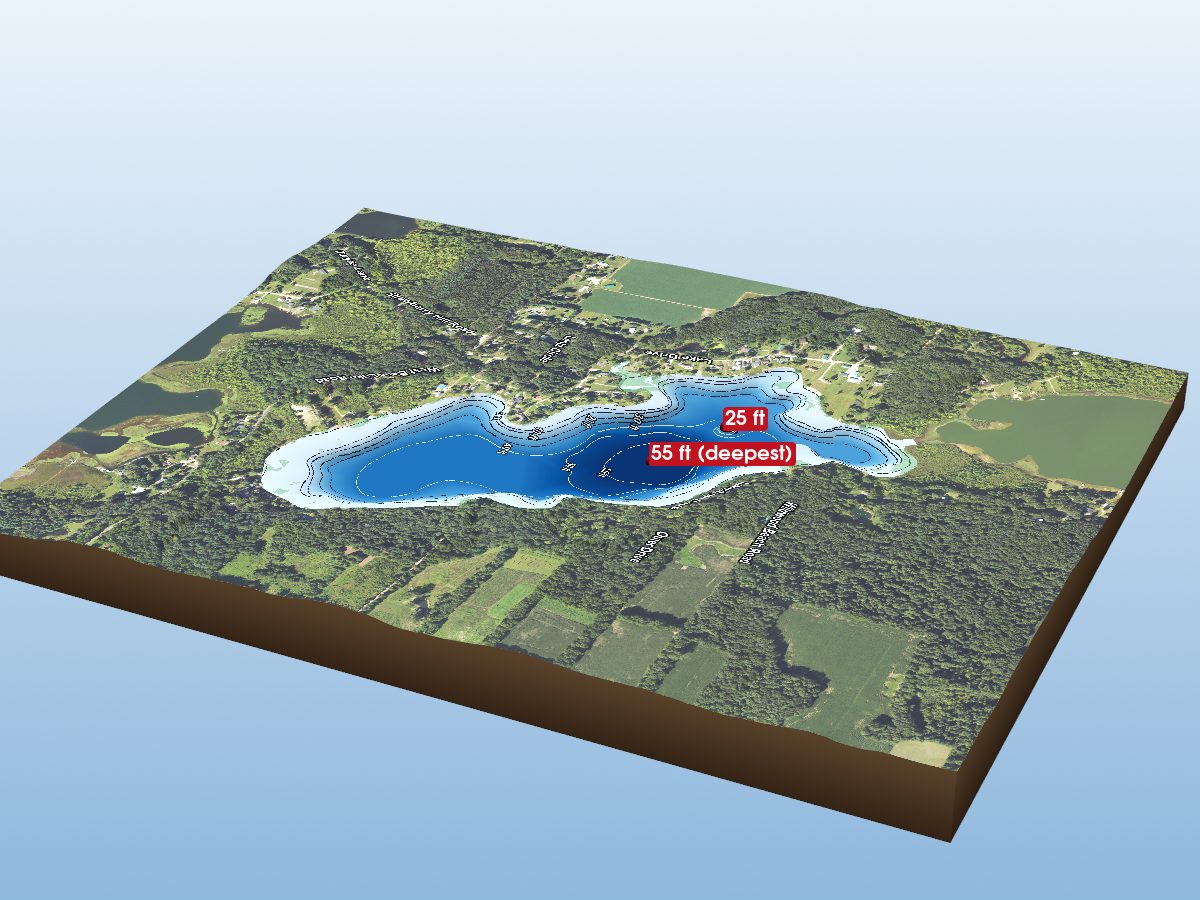 Depth map of Lake Wilson