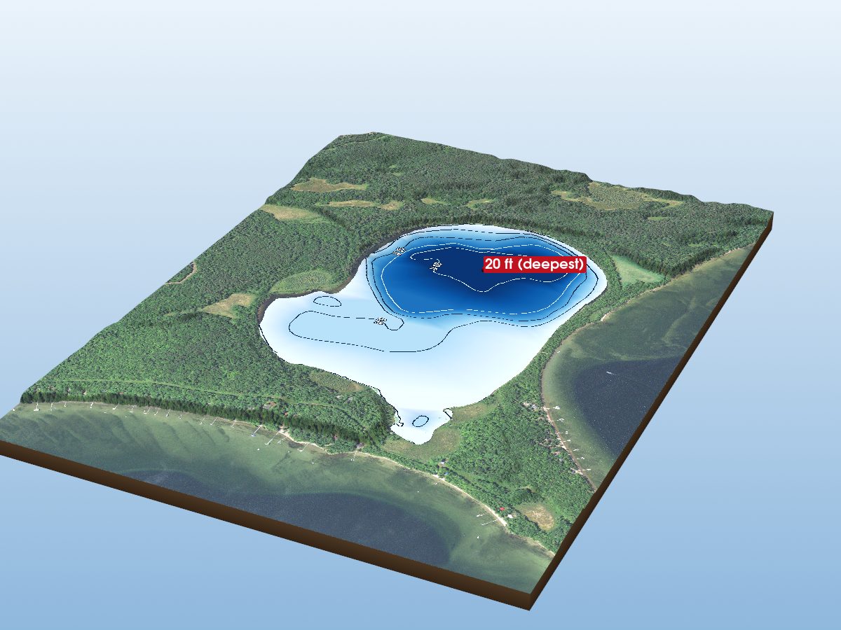 Depth map of Lake Windigo