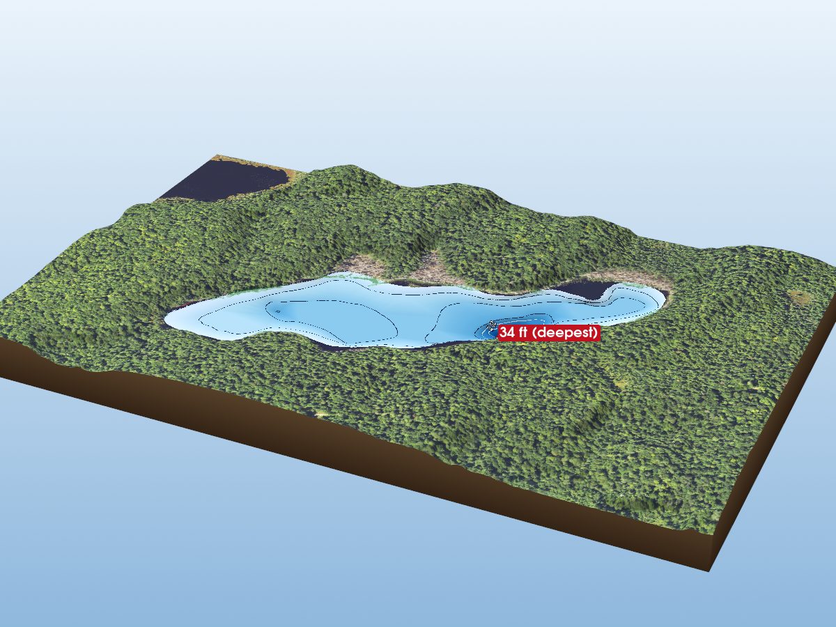 Depth map of Lambert Lake