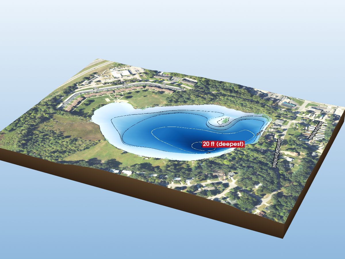 Depth map of Lamberton Lake