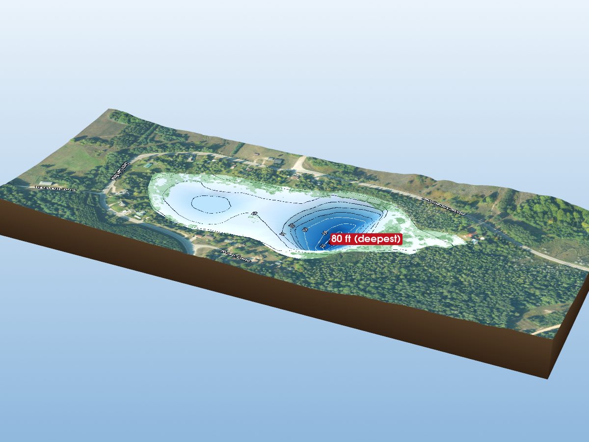 Depth map of Lance Lake