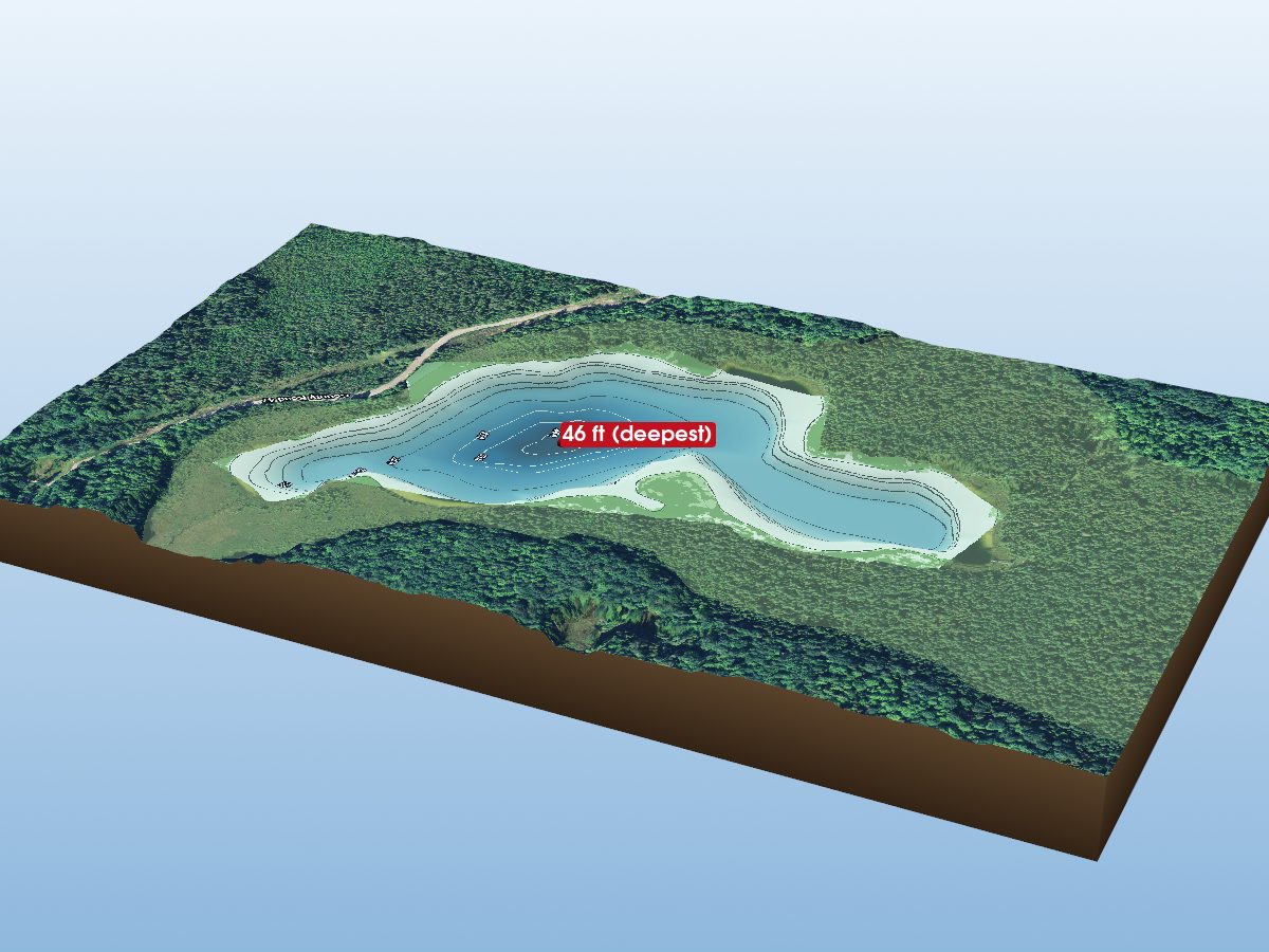 Depth map of Lanes Lake