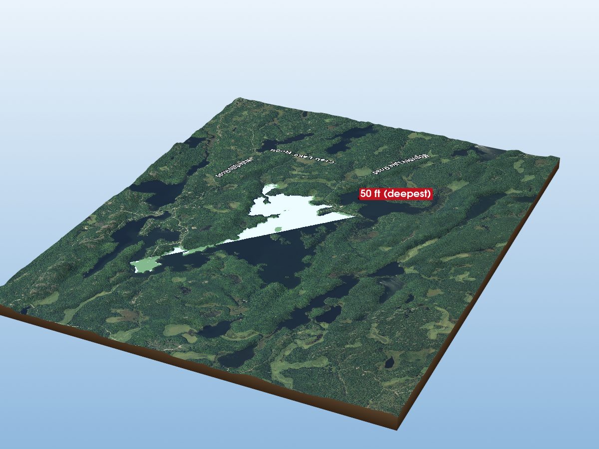 Depth map of Lang Lake