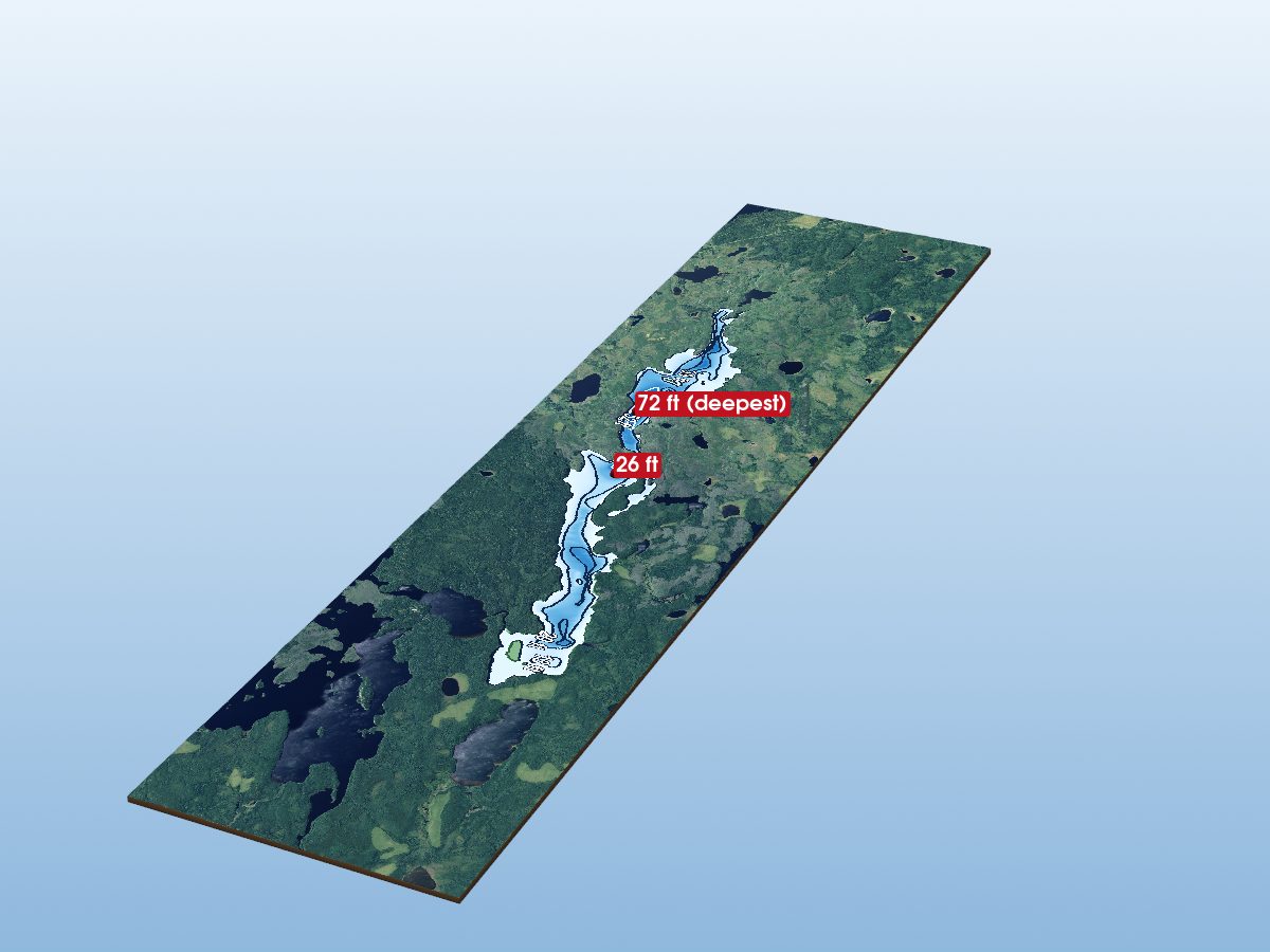 Depth map of Lang Lake