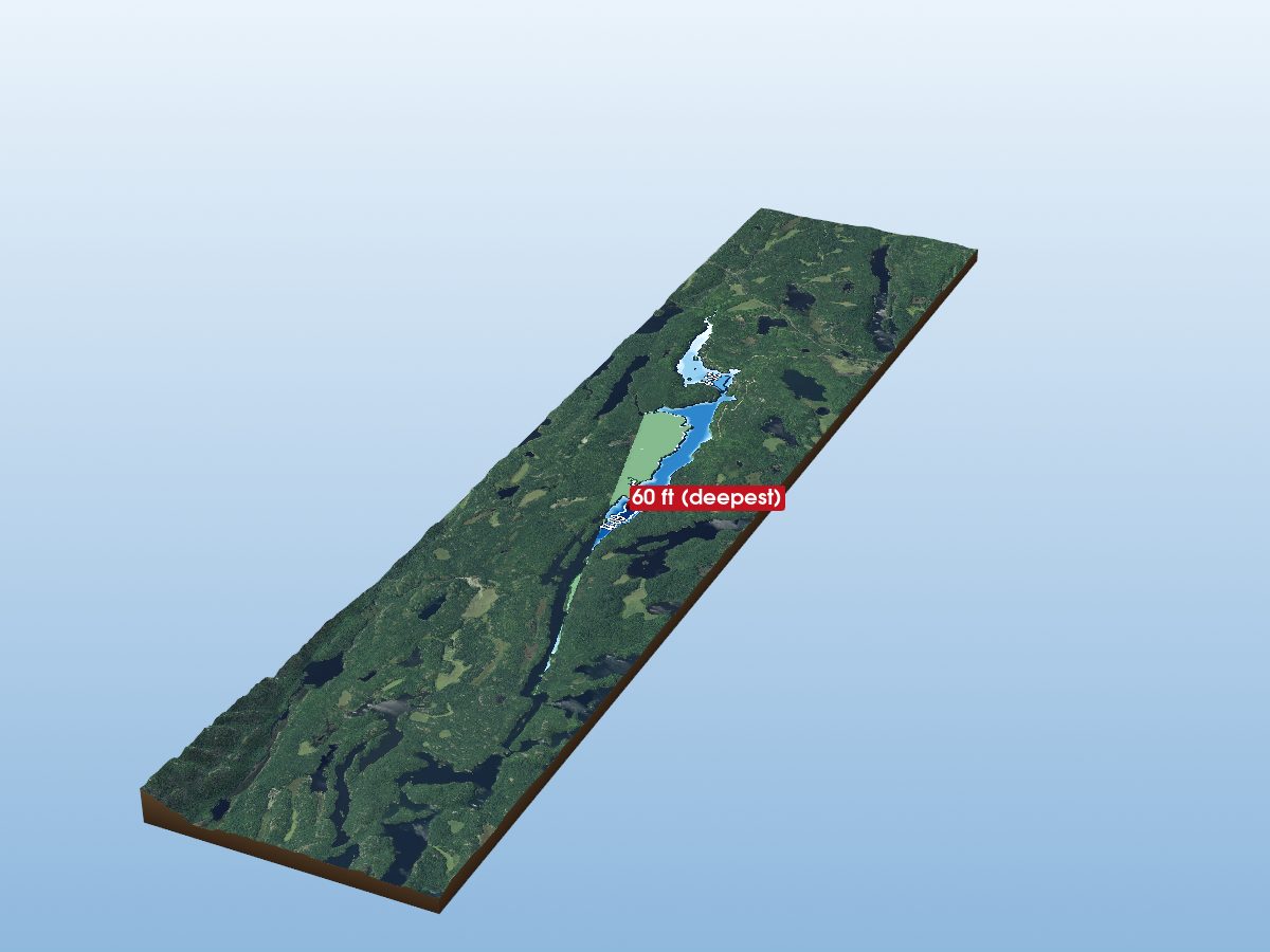 Depth map of Lang Lake