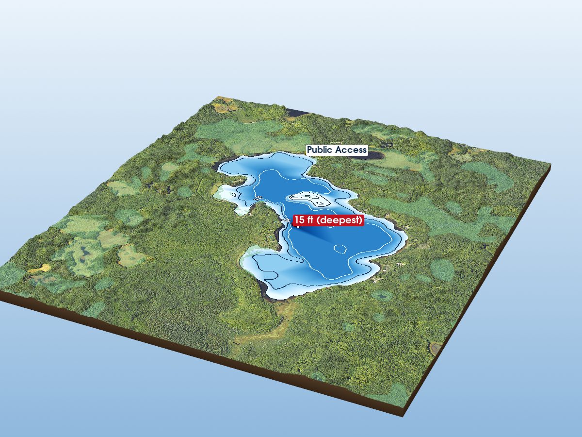 3D depth map of Langford Lake