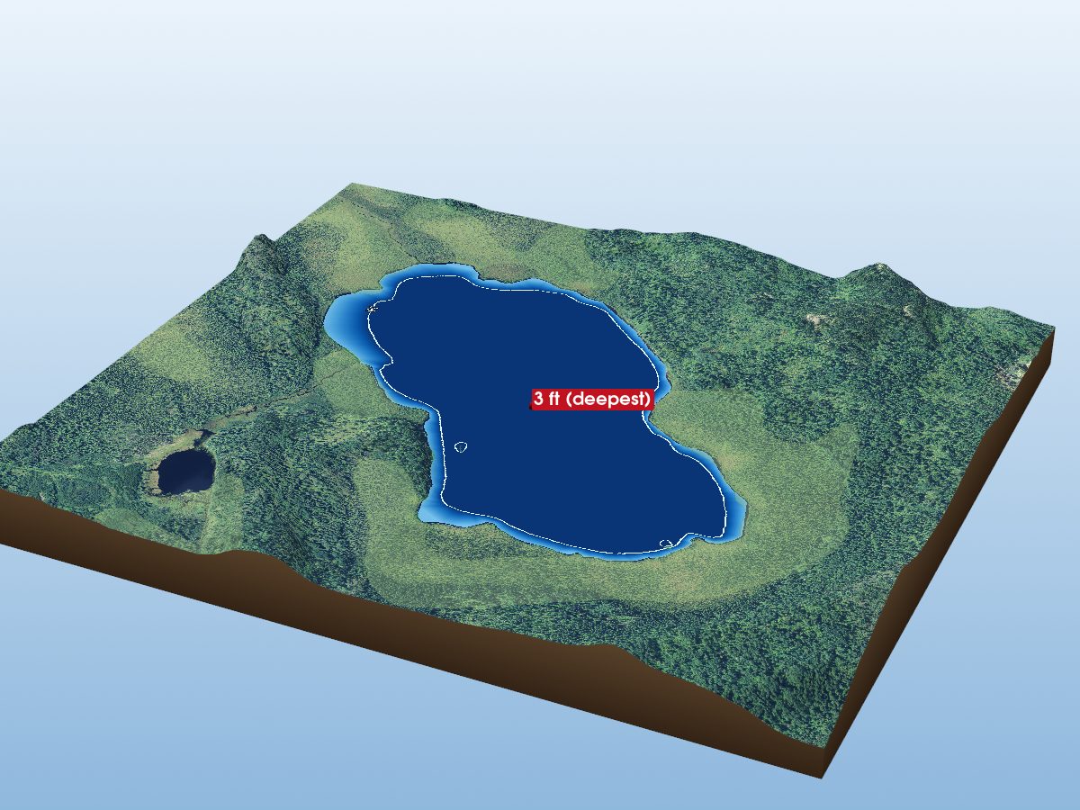 Depth map of Lapp Lake