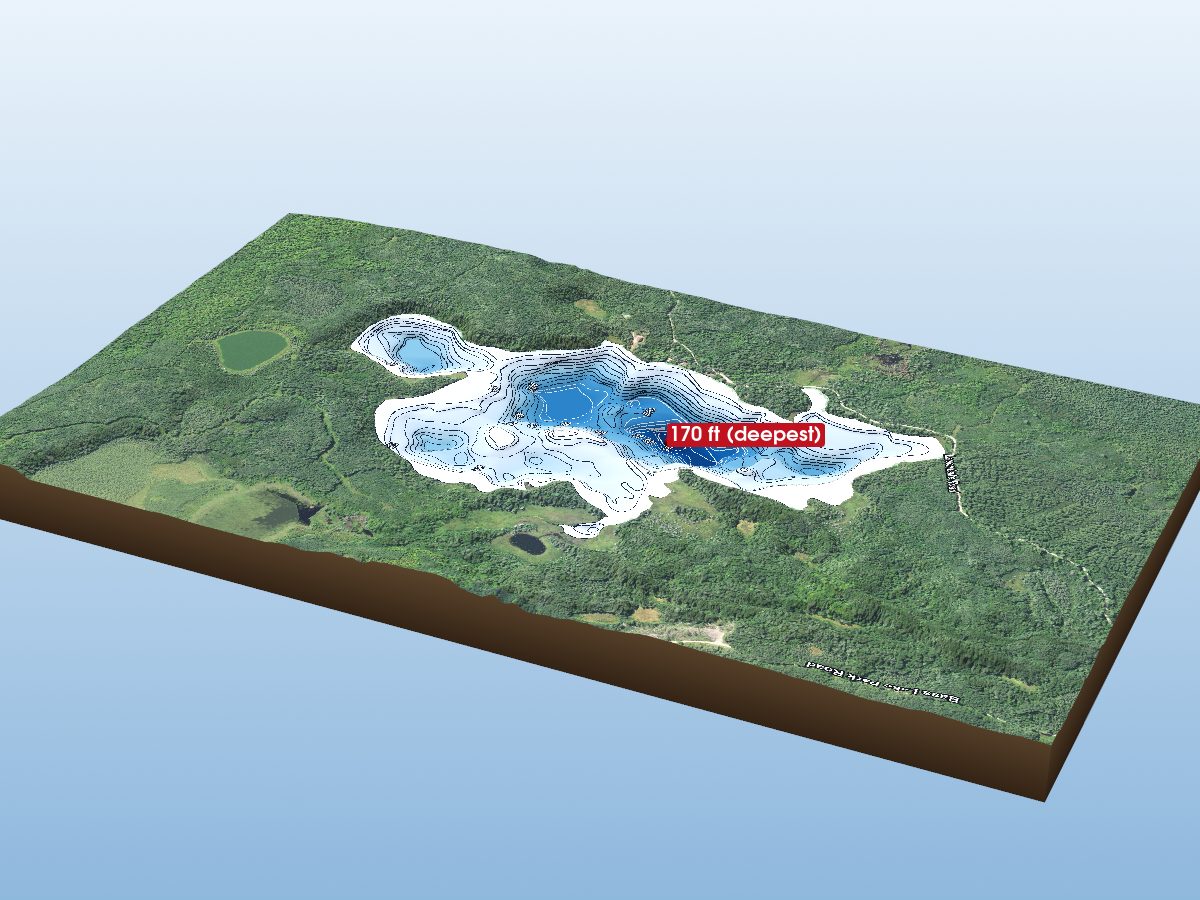 Depth map of Larson Lake