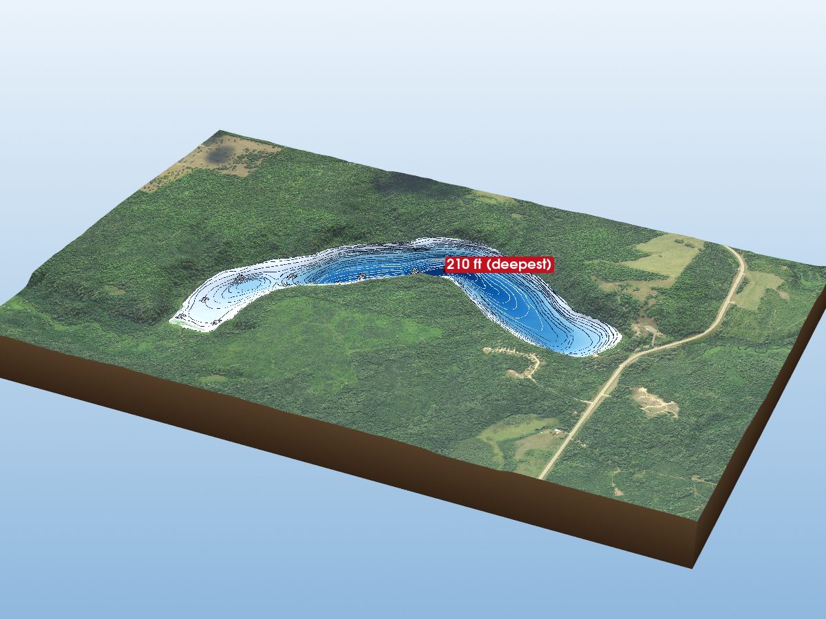 Depth map of LaSalle Lake