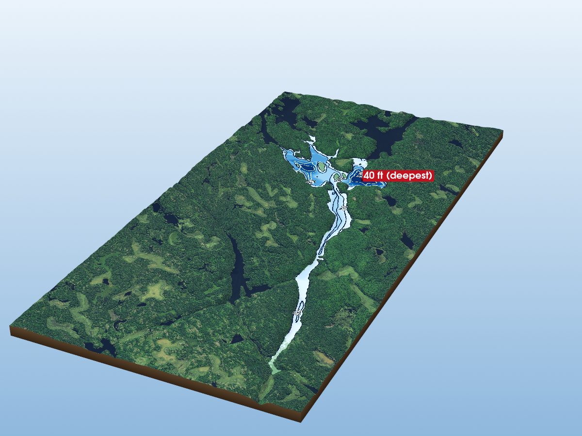 Depth map of Last Lake