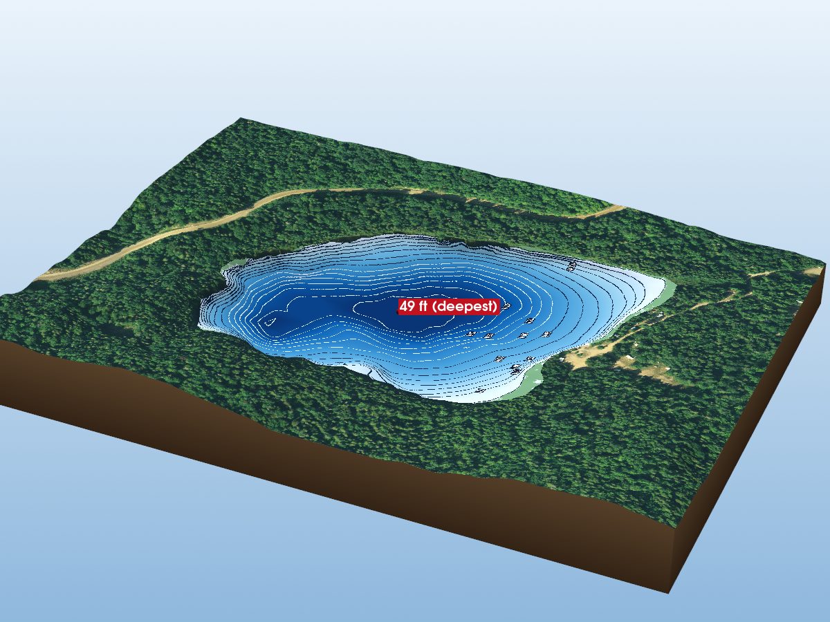 Depth map of Laurence Lake