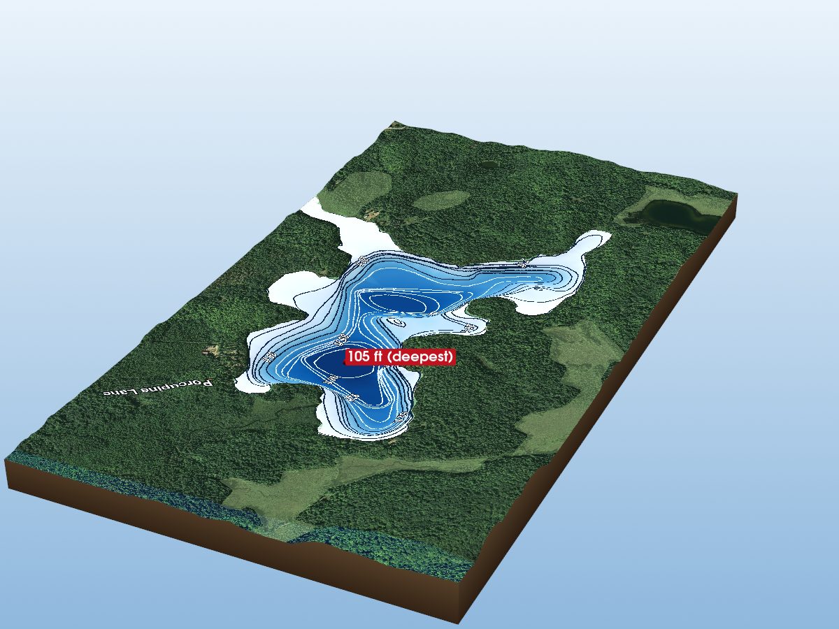 Depth map of Lavallee Lake