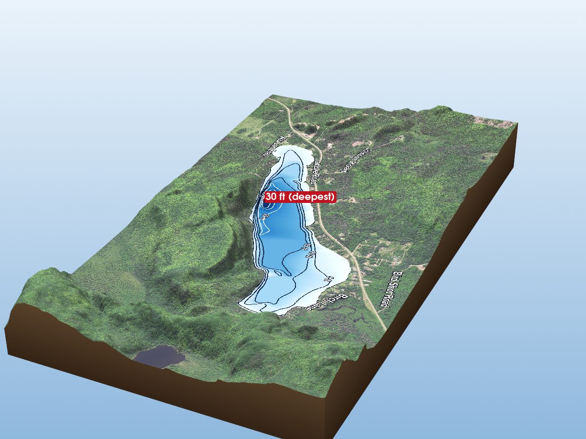 Depth map of Lax Lake