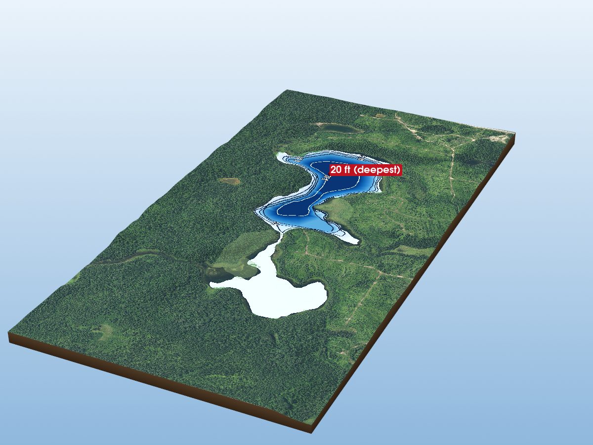 Depth map of Leaf Lake