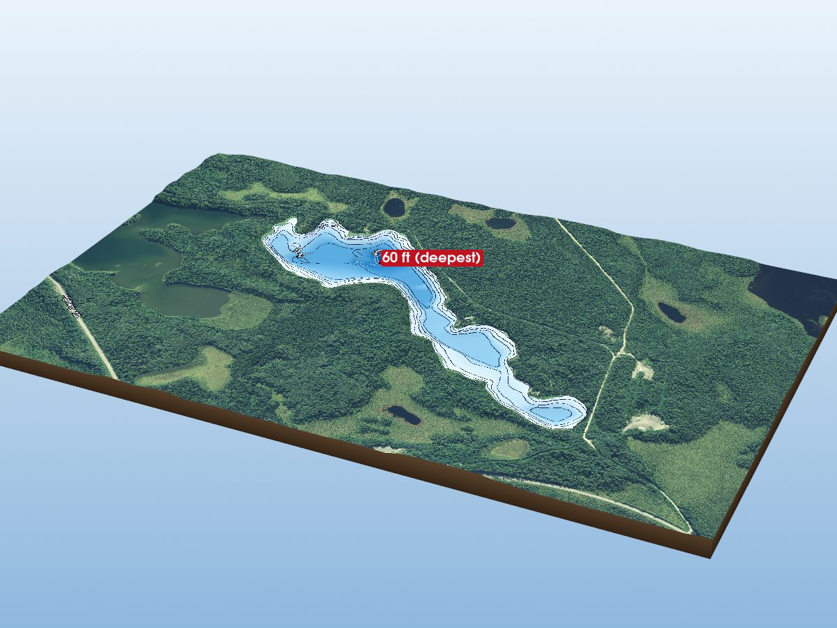 Depth map of Least Lake