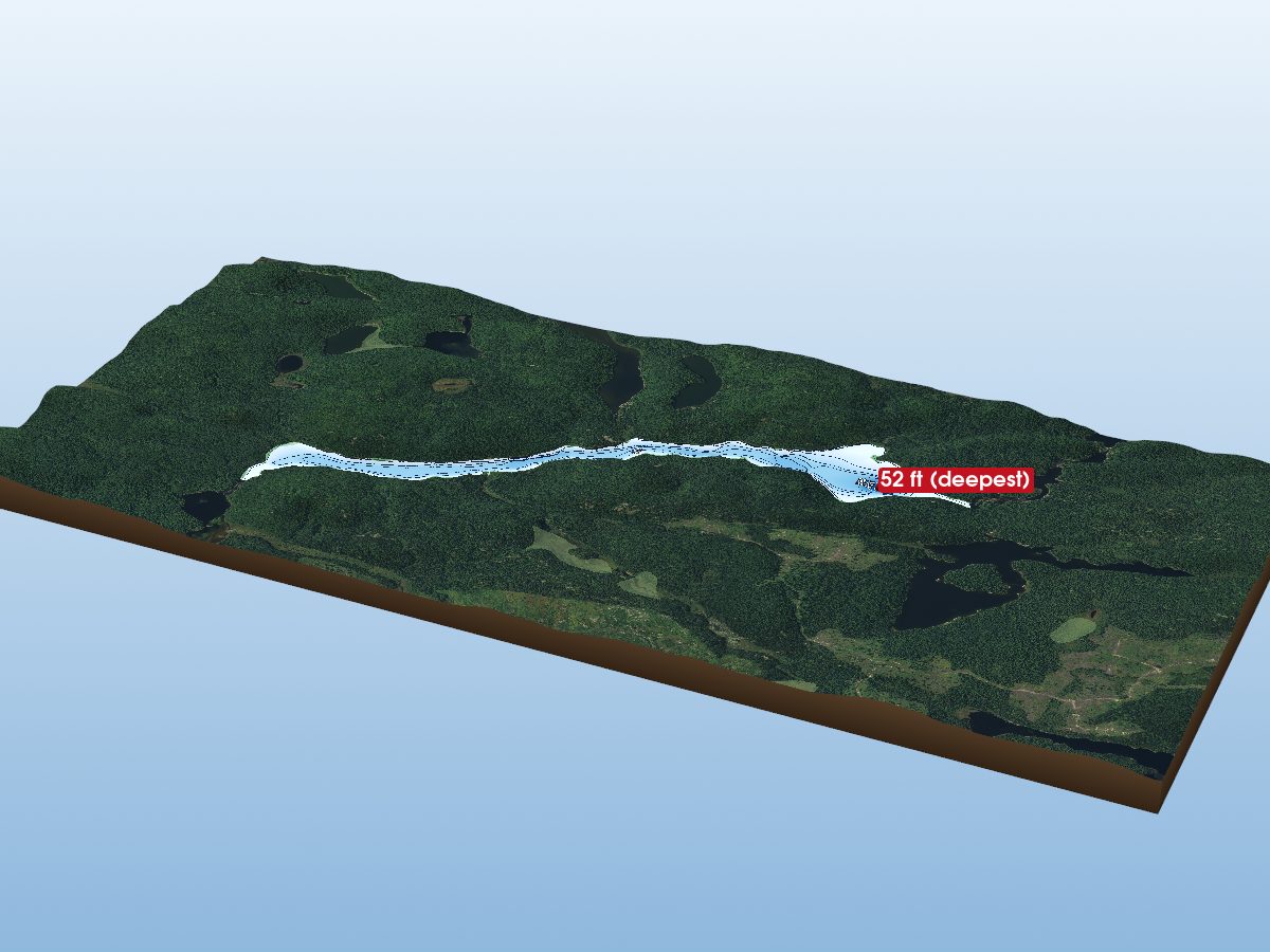 Depth map of Lebell Lake