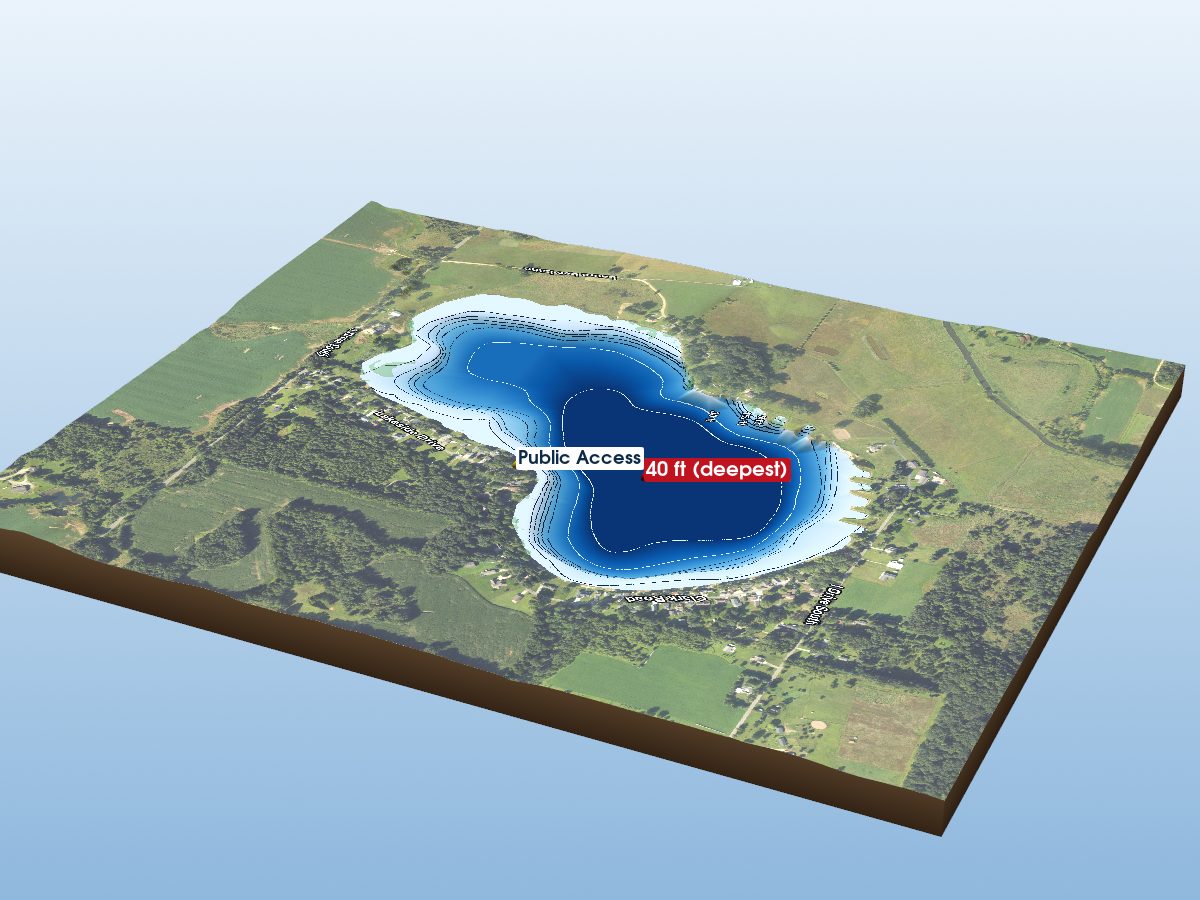 Depth map of Lee Lake