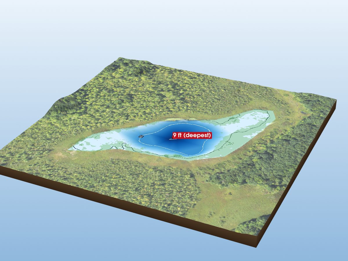 Depth map of Leeke Lake