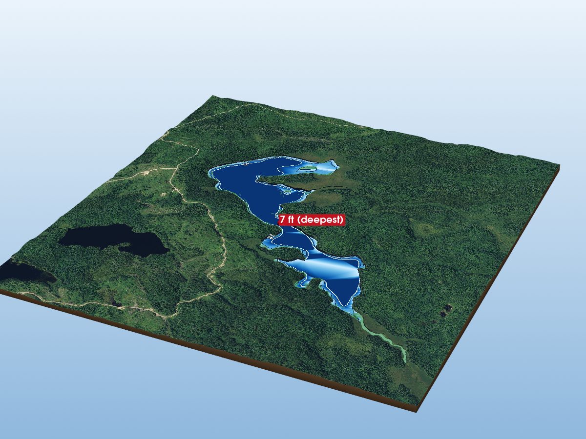 Depth map of Lefteye Lake