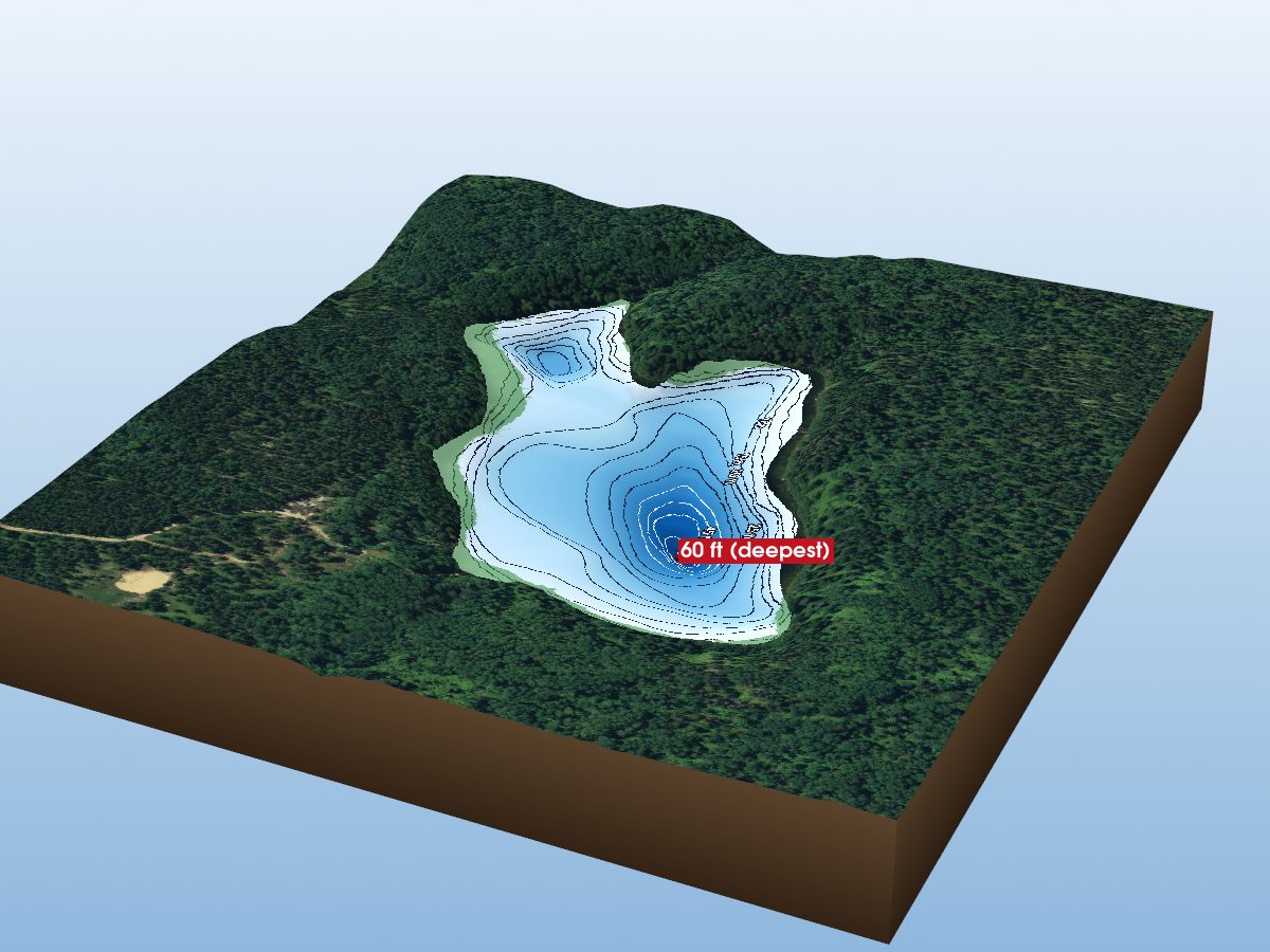 Depth map of Leg of Lamb Lake