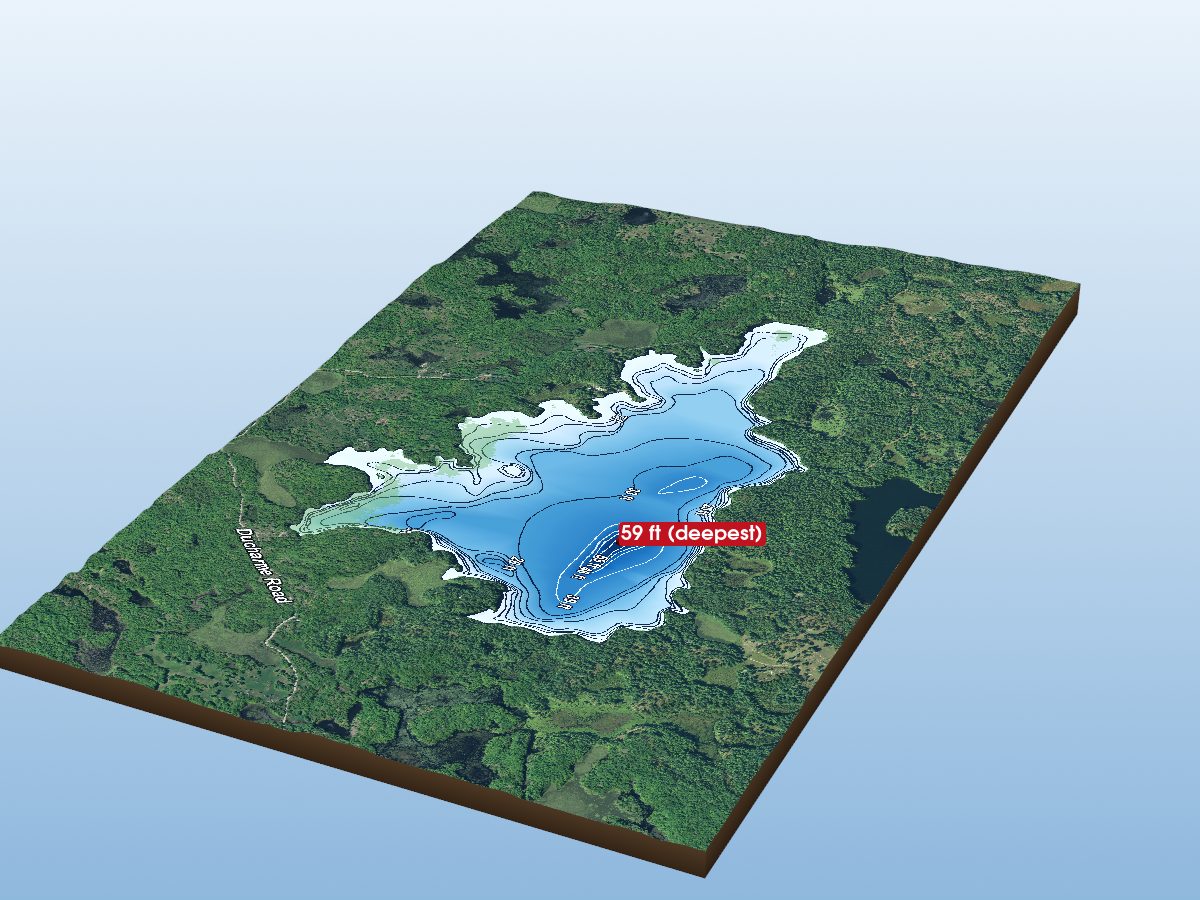 Depth map of Leggat Lake
