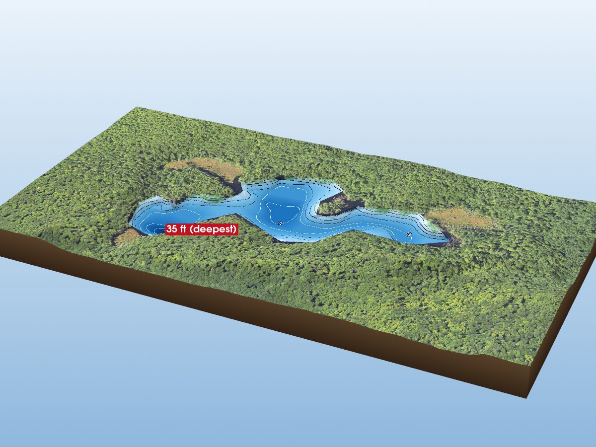 Depth map of Legion Lake