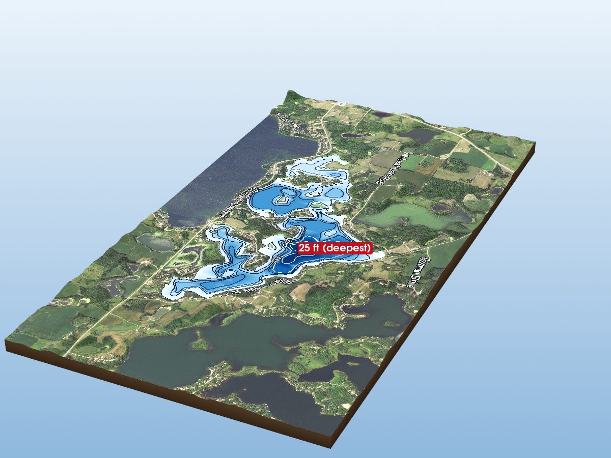 Depth map of Leif Lake