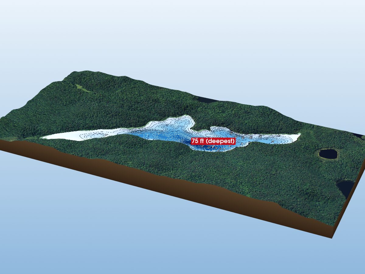 Depth map of Leishman Lake