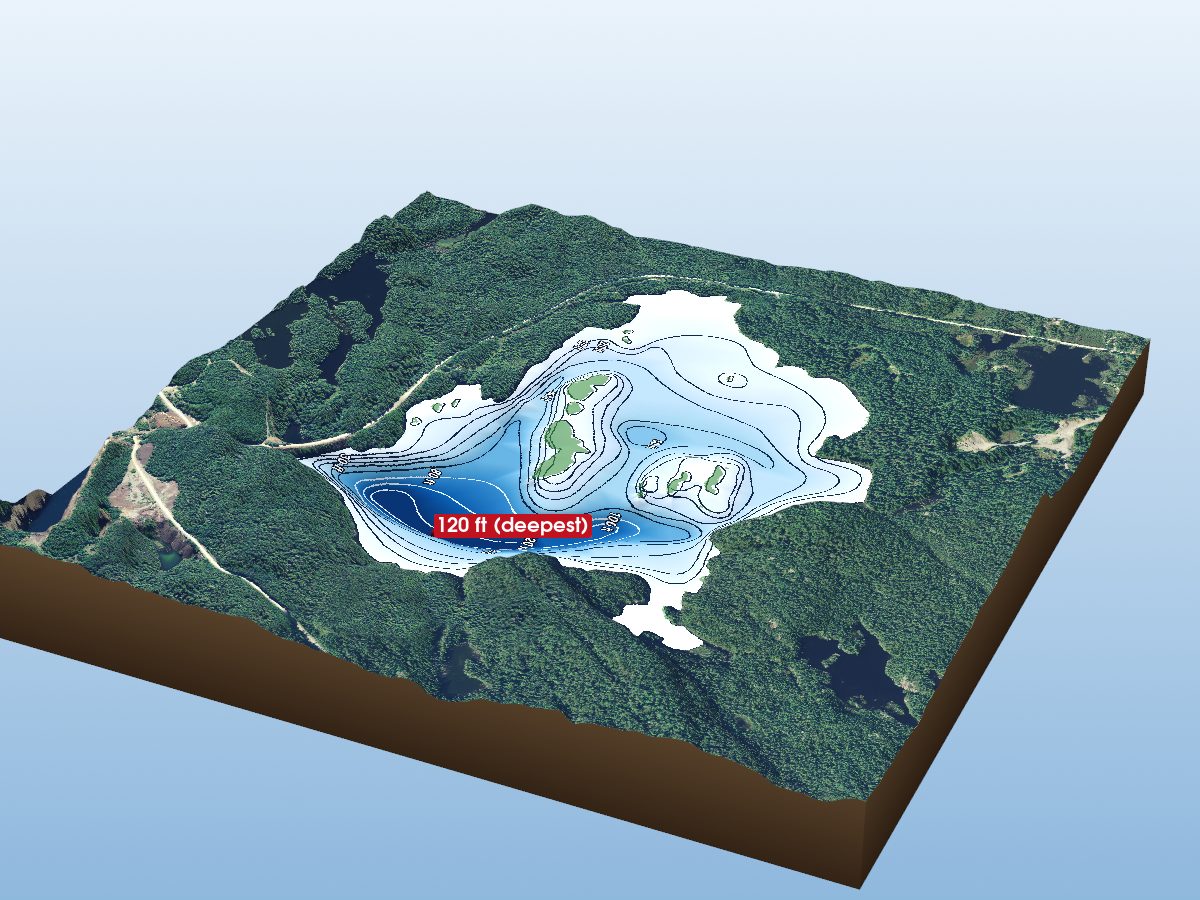 Depth map of Lena Lake