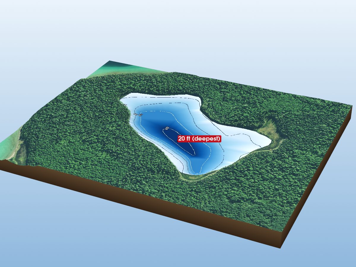 Depth map of Lena Lake
