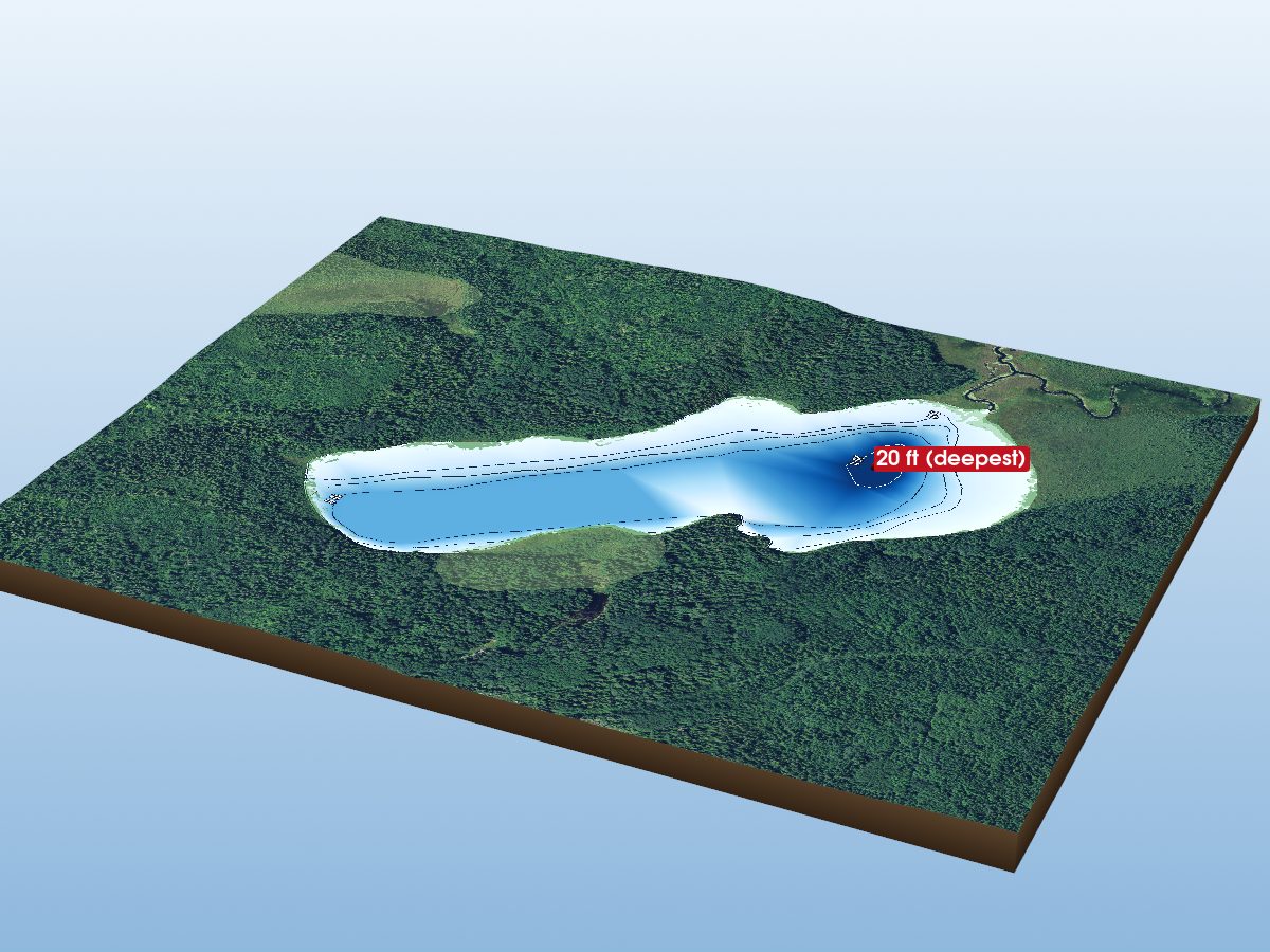 Depth map of Lepp Lake