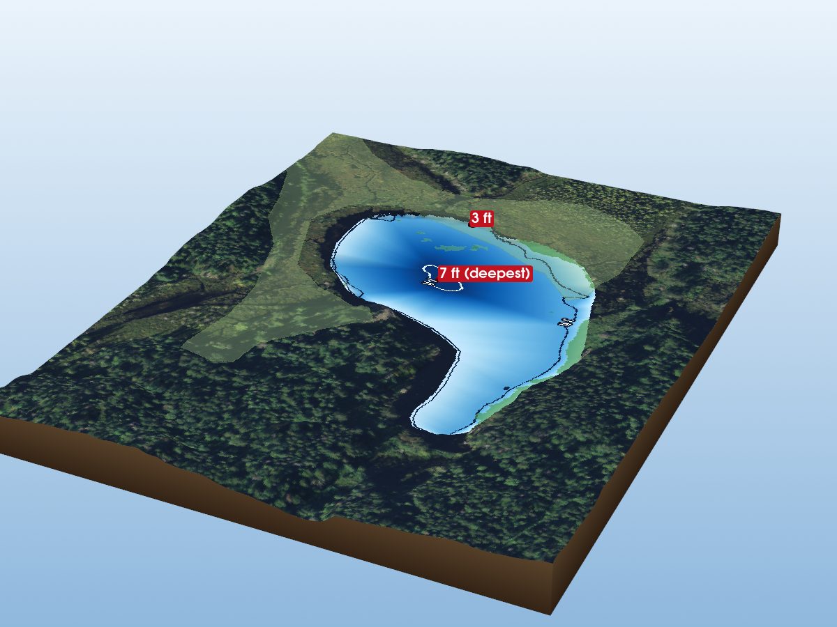 Depth map of Leroy Lake