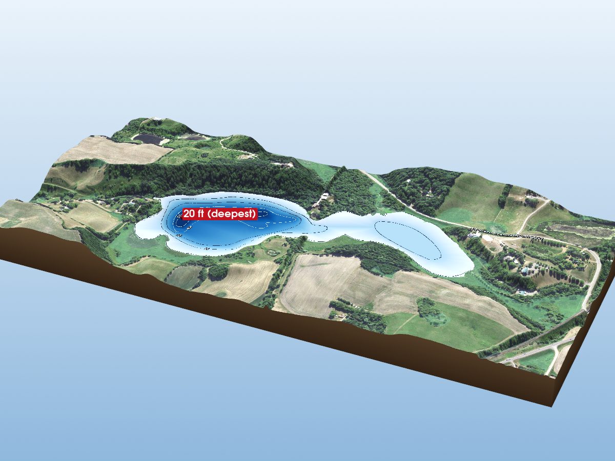 Depth map of Light Foot Lake
