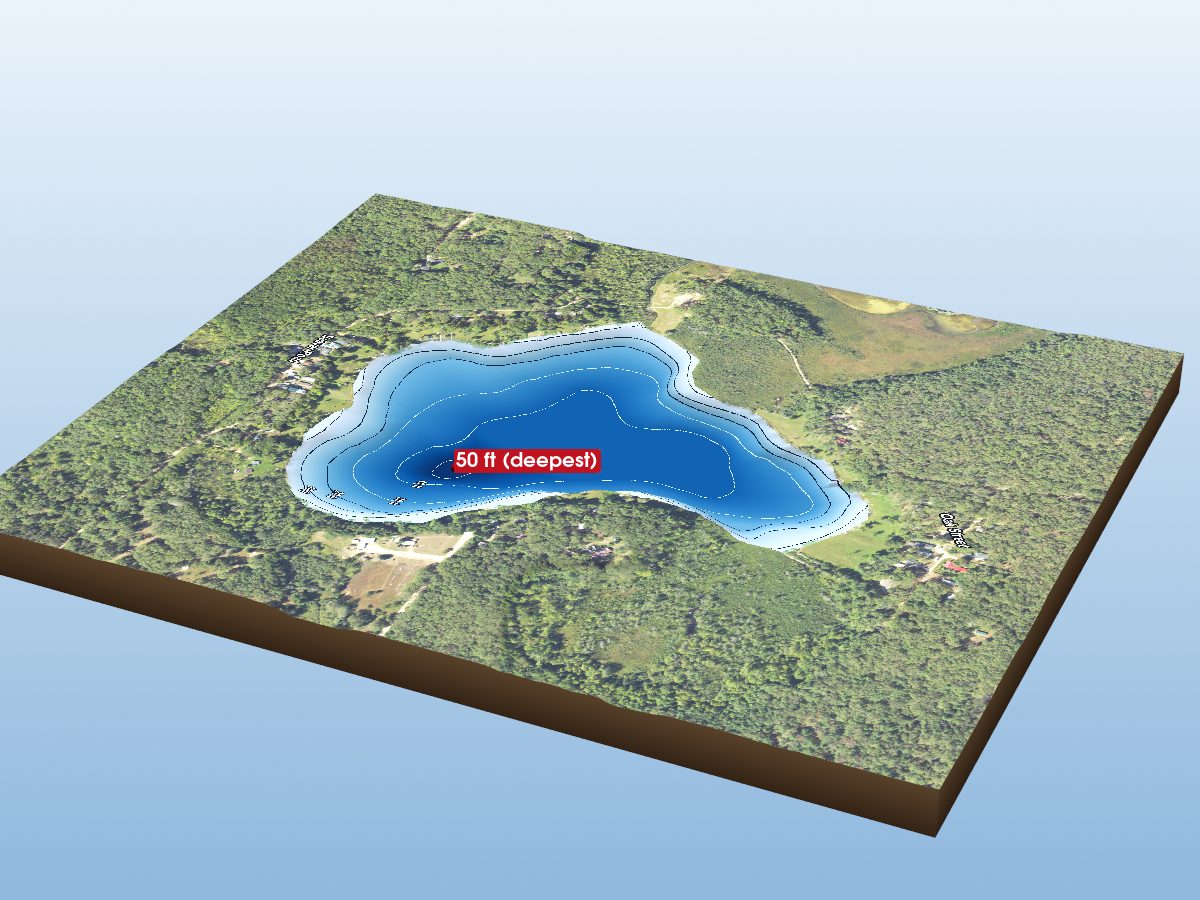 Depth map of Lilley Lake