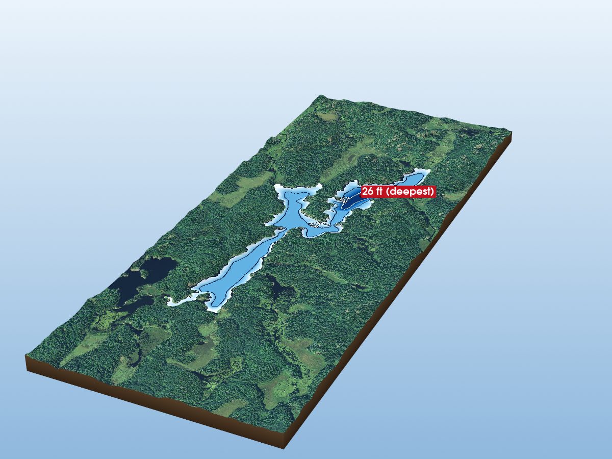 Depth map of Lillie Lake