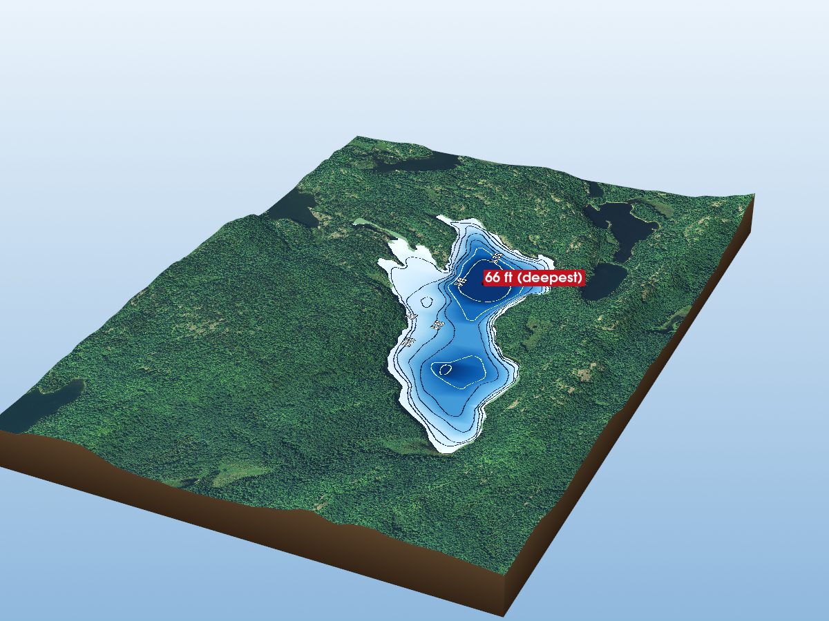 Depth map of Lillybet Lake