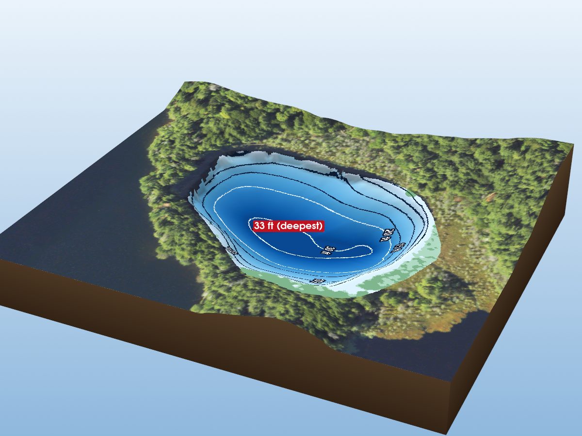 Depth map of Liluis Lake
