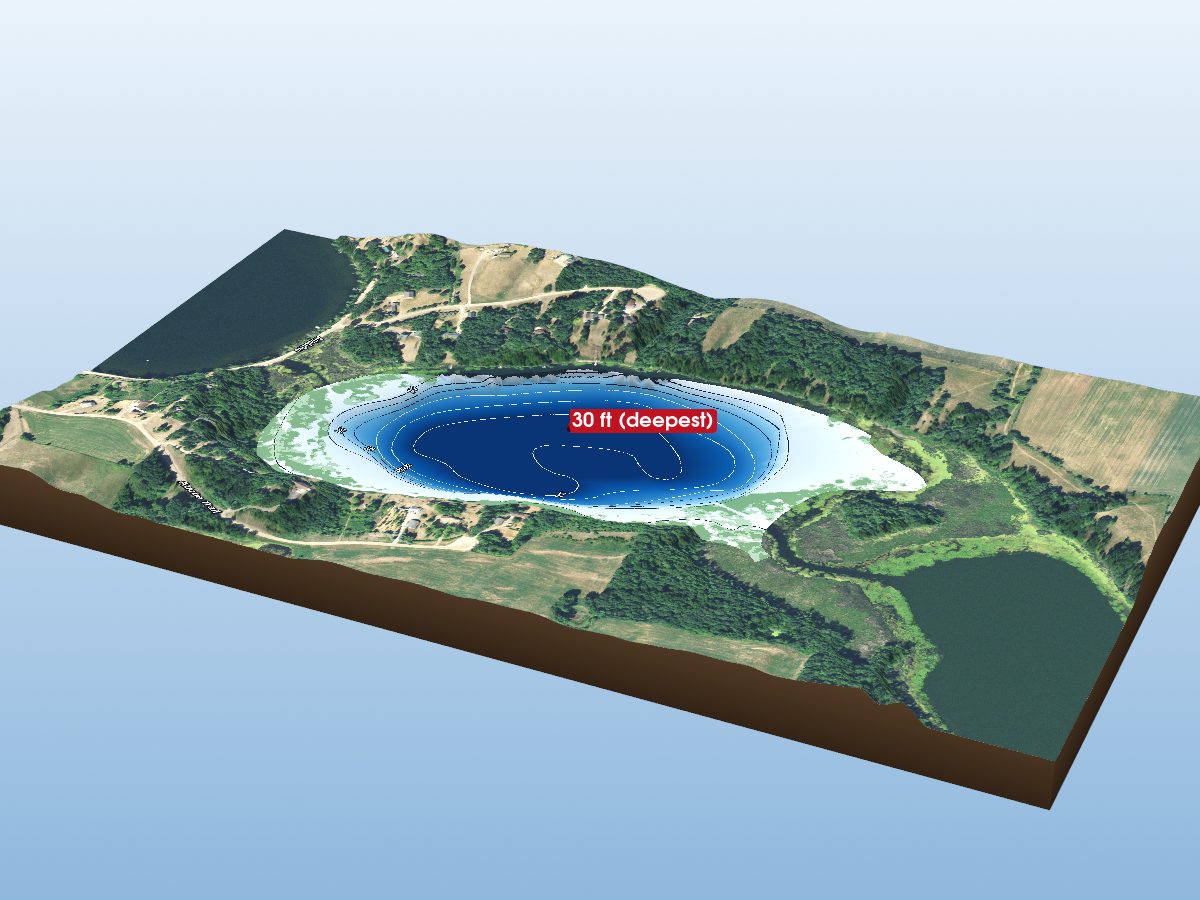 Depth map of Lily Lake