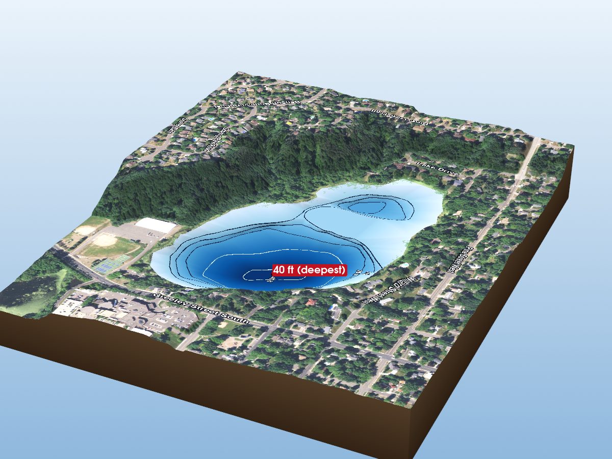 Depth map of Lily Lake