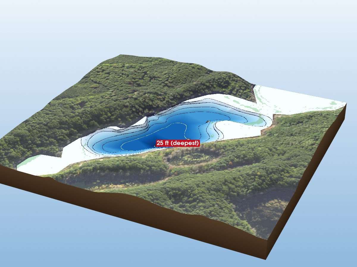 Depth map of Lime Lake