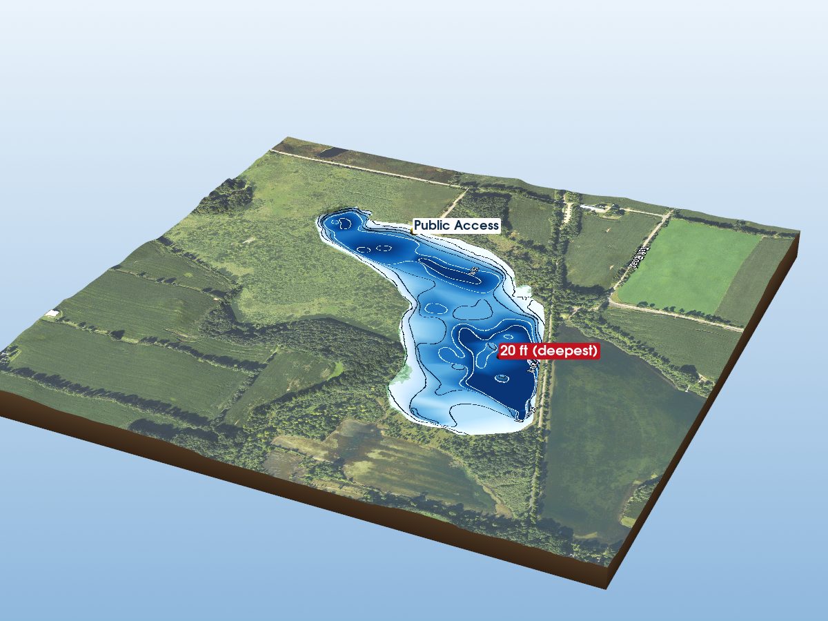 Depth map of Lime Lake