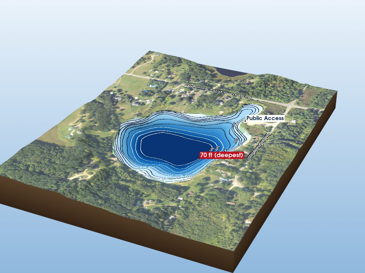 Depth map of Lime Lake
