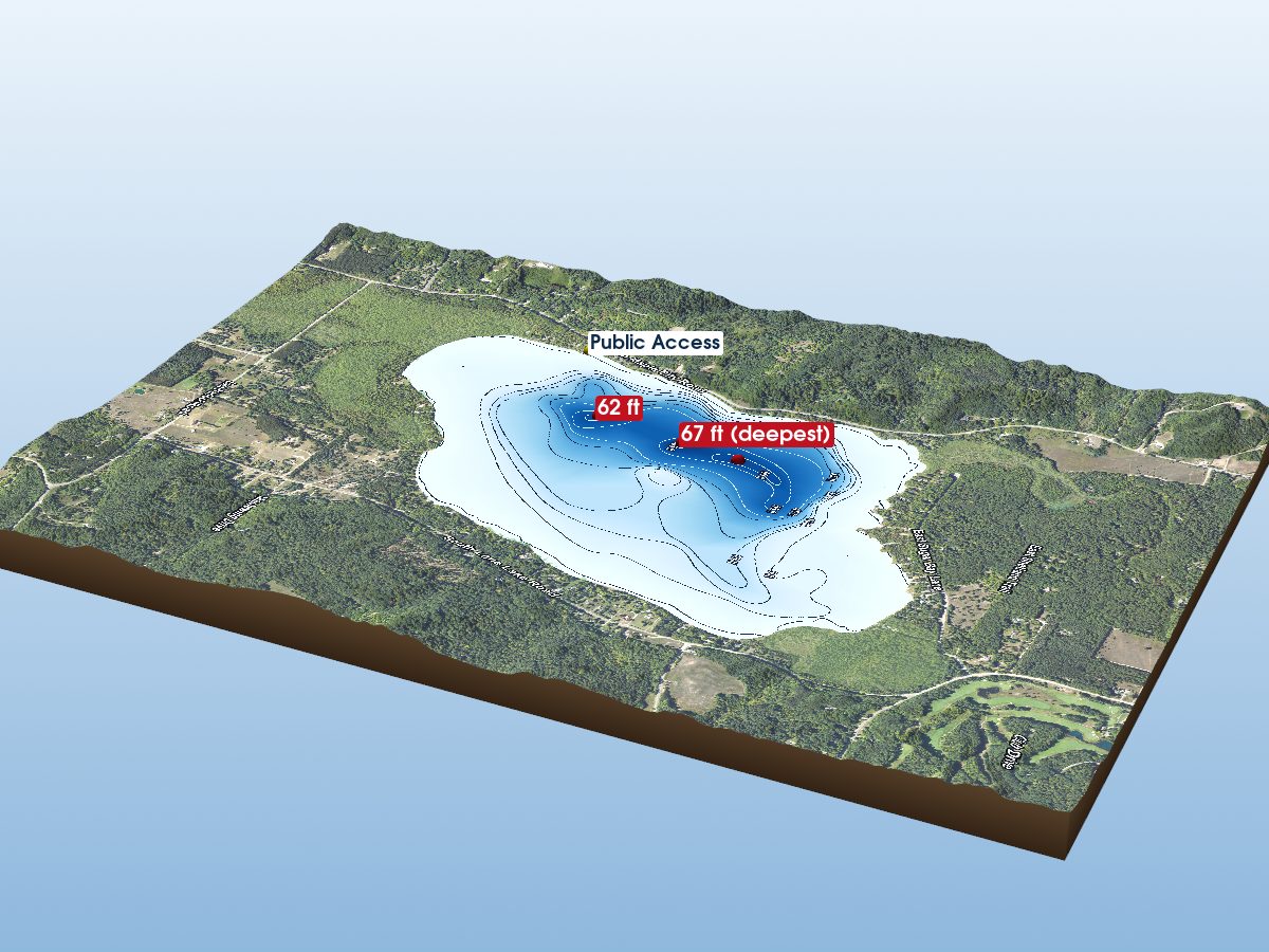 Depth map of Lime Lake
